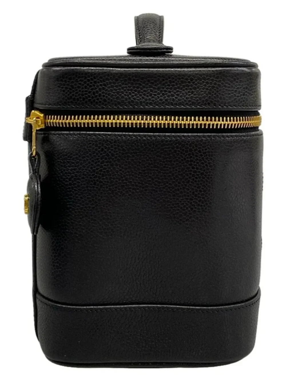 CHANEL A01998/X01503/94305 Black Calfskin Vanity Bag Gold hardware